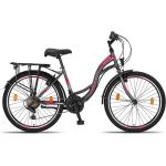 Licorne Bike Stella Premium City Bike in 24, 26 und 28 Zoll - Fahrrad für Mädchen, Jungen, Herren und Damen - Shimano 21 Gang-Schaltung - Hollandfahrrad