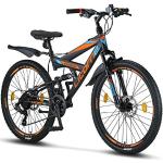 Licorne Bike Strong D Premium Mountainbike in 26 Zoll - Fahrrad für Jungen, Mädchen, Damen und Herren - Scheibenbremse vorne und hinten-Shimano 21 Gang-Schaltung-Vollfederung