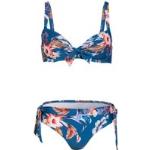Reduzierte Blaue Blumen LIDEA BY MARYAN MEHLHORN Bikini-Tops aus Polyamid mit Bügel für Damen Größe L für den Winter - versandkostenfrei 
