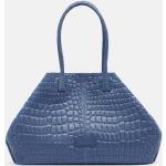 Reduzierte Blaue Krokodilmuster Liebeskind Lederhandtaschen aus Krokodilleder für Damen 
