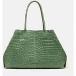Grüne Krokodilmuster Liebeskind Lederhandtaschen aus Krokodilleder für Damen 