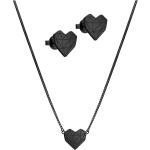 Reduzierte Schwarze Liebeskind Schmuck Sets mit Herz-Motiv aus Stahl für Damen 