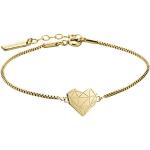 Reduzierte Goldene Liebeskind Herz Armbänder vergoldet aus Stahl für Damen zum Valentinstag 