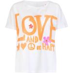 Offwhitefarbene Lieblingsstück Nachhaltige T-Shirts mit Glitzer für Damen Größe XL 