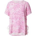 Reduzierte Pinke Blumenmuster Kurzärmelige Lieblingsstück Nachhaltige Blusenshirts & Schlusen aus Viskose für Damen 