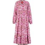 Reduzierte Rosa Lieblingsstück Maxi Nachhaltige V-Ausschnitt Sommerkleider aus Viskose für Damen 