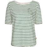 Reduzierte Grüne Gestreifte Lieblingsstück Nachhaltige T-Shirts mit Hirsch-Motiv aus Baumwolle für Damen Größe XXL 