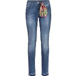 Blaue Bestickte Lieblingsstück Nachhaltige Jeans mit Stickerei aus Baumwolle für Damen Weite 29, Länge 30 
