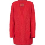 Rote Unifarbene Lieblingsstück Nachhaltige Damencardigans & Damenstrickjacken aus Baumwolle Größe L für den für den Herbst 