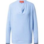 Reduzierte Hellblaue Unifarbene Langärmelige Lieblingsstück Nachhaltige Kaschmir-Pullover für Damen 