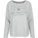 Silberne Langärmelige Lieblingsstück Nachhaltige Damensweatshirts aus Baumwolle Größe S für den für den Herbst 