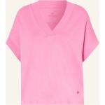 Reduzierte Rosa Lieblingsstück Nachhaltige V-Ausschnitt Damensweatshirts Größe S 