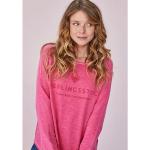 Rosa Motiv Casual Langärmelige Lieblingsstück Nachhaltige Rundhals-Ausschnitt Damensweatshirts aus Baumwolle Größe S 