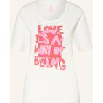Reduzierte Pinke Lieblingsstück Nachhaltige T-Shirts mit Glitzer aus Baumwolle für Damen Größe M 