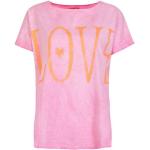 Reduzierte Rosa Kurzärmelige Lieblingsstück Nachhaltige Rundhals-Ausschnitt T-Shirts aus Baumwolle für Damen Größe L 