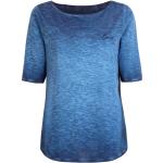 Blaue Lieblingsstück Nachhaltige U-Boot-Ausschnitt T-Shirts aus Baumwolle für Damen Größe XL 