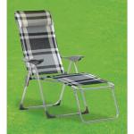 Anthrazitfarbene Gartenstühle Metall aus Aluminium mit verstellbarer Rückenlehne Breite 100-150cm, Höhe 100-150cm, Tiefe 50-100cm 