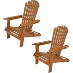 Braune Adirondack Chairs aus Akazienholz Outdoor Breite 50-100cm, Höhe 50-100cm, Tiefe 50-100cm 2-teilig 