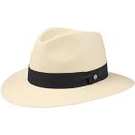 Schwarze Lierys Panamahüte aus Stroh 61 für Damen Größe XL für den für den Sommer 