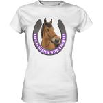 Beige Kurzärmelige T-Shirts mit Pferdemotiv aus Baumwolle für Damen Größe 3 XL für den für den Sommer 