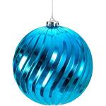 Blaue Christbaumkugeln & Weihnachtsbaumkugeln glänzend aus Kunststoff 