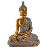 Graue Moderne 27 cm Buddha Figuren aus Kunststein 