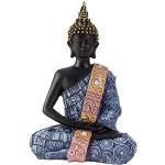 Schwarze Moderne 20 cm Buddha Figuren aus Kunststein 