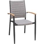 Reduzierte Dunkelgraue Gartenstühle Metall aus Polyrattan rostfrei Breite 50-100cm, Höhe 50-100cm, Tiefe 50-100cm 