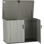 Dunkelgraue Lifetime Outdoor Storage Mülltonnenboxen aus HDPE mit Deckel 