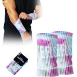Lifters Wrist Bands Schweißbänder für Crossfit, Sport, Fitnessstudio (Blau/Pink)