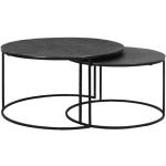 Schwarze Light & Living Runde Runde Tische Breite 0-50cm, Höhe 0-50cm, Tiefe 0-50cm 