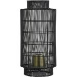 Schwarze Moderne Light & Living Runde Tischlampen & Tischleuchten aus Metall E27 