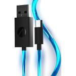 Light Up Charging Cables for PS4 - 2m Twin Pack - Charging cable for wireless game controller - Sony PlayStation 4