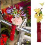 Liix Flower Vase Bamboo Blumenvase für Fahrradlenker braun