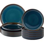 Blaue Rustikale Villeroy & Boch Like Geschirrsets & Geschirrserien aus Porzellan spülmaschinenfest 12-teilig 