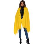 Gelbe likemary Schultertücher aus Wolle für Damen Größe XXL für den für den Herbst 