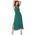 Smaragdgrüne Elegante likemary Maxi V-Ausschnitt Wickelkleider für Damen Größe XL für den für den Sommer 