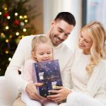 Blaue Schmuck Adventskalender poliert aus Kristall mit Achat für Kinder Weihnachten 