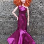 Lila Barbie Puppenkleider aus Stoff 