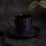 Violette Gothic Teetassen aus Keramik mikrowellengeeignet 