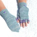 Hellblaue Fingerlose Handschuhe & Halbfinger-Handschuhe für Herren Größe M 