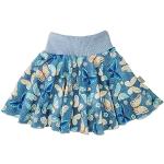 Blaue Mini Kindertellerröcke mit Insekten-Motiv für Mädchen Größe 122 für den für den Sommer 