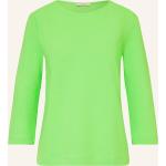 Neongrüne 3/4-ärmelige Lilienfels T-Shirts aus Baumwollmischung für Damen Größe L 