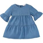 Kurzärmelige Kinderjeanskleider mit Reißverschluss aus Lyocell für Mädchen Größe 68 