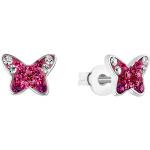 Pinke Schmetterling Ohrringe mit Insekten-Motiv 