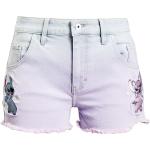 Bestickte Lilo und Stitch Angel Jeans-Shorts mit Nieten aus Denim für Damen Größe XXL für den für den Sommer 