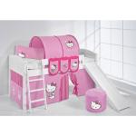 Hello Kitty Hochbetten & Spielbetten mit Rutsche aus Massivholz 90x200 