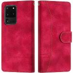 Rote Retro Samsung Galaxy S20 Cases Art: Geldbörsen mit Bildern aus Leder klappbar 