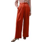 Ziegelrote Business Atmungsaktive Lilysilk Business-Hosen aus Seide für Damen Größe S 
