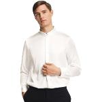 LilySilk Herren Seidenhemd 22MM Maulbeerseide Klassische Lange Ärmel Basic Top mit verstecktem Knopf für formelle Business Casual Alltagskleidung(Natürliches Weiß,XL)